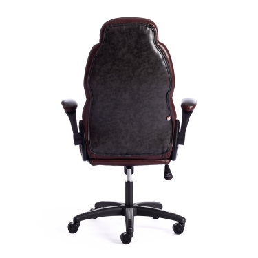 Кресло Tetchair BAZUKA кож/зам, серый/коричневый, 2TONE/2TONE перф/2TONE