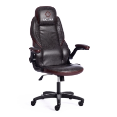 Кресло Tetchair BAZUKA кож/зам, серый/коричневый, 2TONE/2TONE перф/2TONE