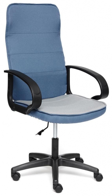 Кресло Tetchair WOKER ткань, синий/серый, С24/ С27