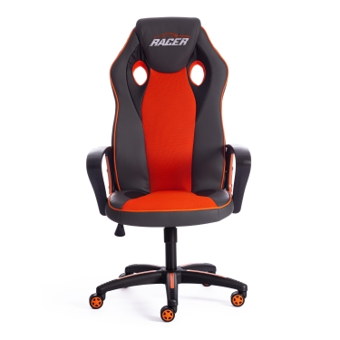 Кресло Tetchair RACER кож/зам/ткань, металлик/оранжевый, 36/07