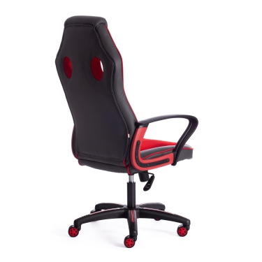 Кресло Tetchair RACER кож/зам/ткань, металлик/красный, 36/08
