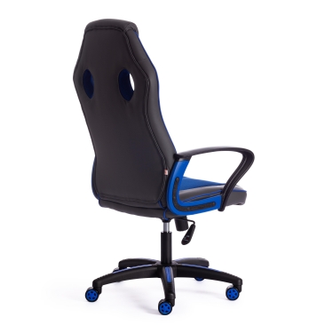 Кресло Tetchair RACER кож/зам/ткань, металлик/синий, 36/10