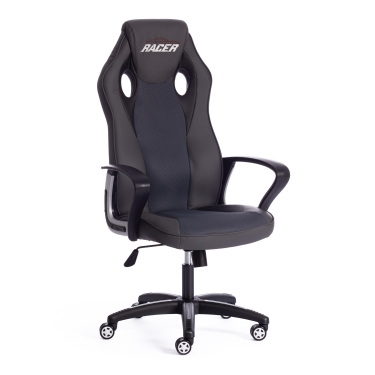 Кресло Tetchair RACER кож/зам/ткань, металлик/серый, 36/12