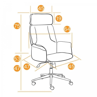 Кресло Tetchair CHARM ткань, серый/серый, F68/C27