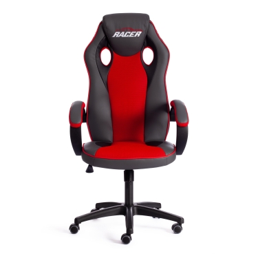 Кресло Tetchair RACER GT new кож/зам/ткань, металлик/красный, 36/08