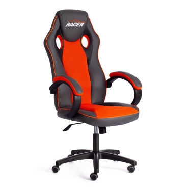 Кресло Tetchair RACER GT new кож/зам/ткань, металлик/оранжевый, 36/07