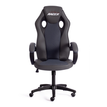 Кресло Tetchair RACER GT new кож/зам/ткань, металлик/серый, 36/12