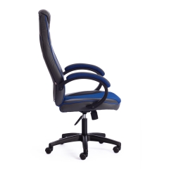 Кресло Tetchair RACER GT new кож/зам/ткань, металлик/синий, 36/10