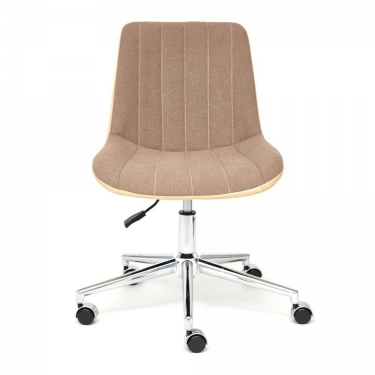 Кресло Tetchair STYLE экошерсть/кож/зам, коричневый/бежевый, 36-34