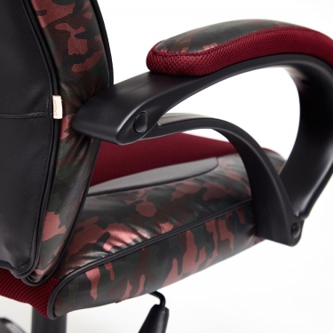 Кресло Tetchair RACER GT MILITARY кож/зам/ткань, розовый/бордо, TW 13