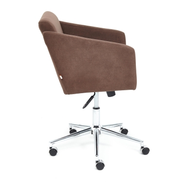 Кресло Tetchair MILAN хром флок , коричневый, 6