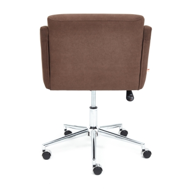 Кресло Tetchair MILAN хром флок , коричневый, 6