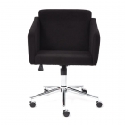 Кресло Tetchair MILAN хром флок , черный, 35