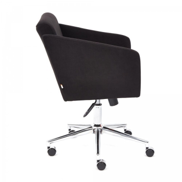 Кресло Tetchair MILAN хром флок , черный, 35