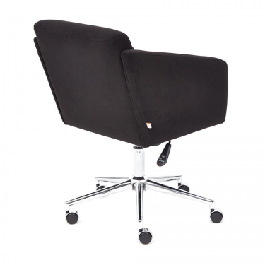 Кресло Tetchair MILAN хром флок , черный, 35