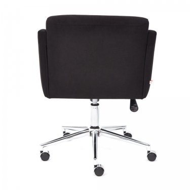 Кресло Tetchair MILAN хром флок , черный, 35