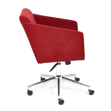 Кресло Tetchair MILAN хром флок , бордо, 10