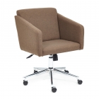 Кресло Tetchair MILAN хром ткань ORLEANS, коричневый, D-6