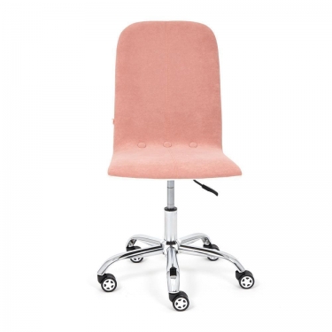 Кресло Tetchair RIO флок/кож/зам , розовый/белый, 137/36-01