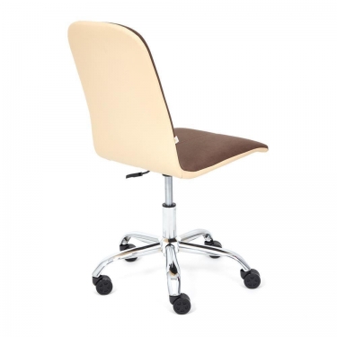 Кресло Tetchair RIO флок/кож/зам , коричневый/бежевый, 6/36-34