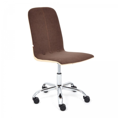 Кресло Tetchair RIO флок/кож/зам , коричневый/бежевый, 6/36-34