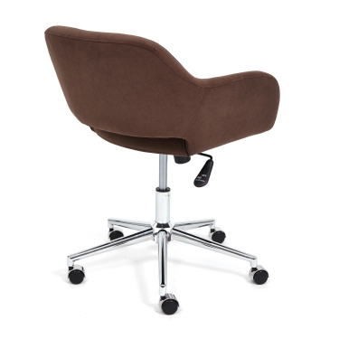 Кресло Tetchair MODENA хром флок , коричневый, 6