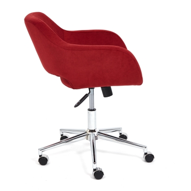 Кресло Tetchair MODENA хром флок , бордо, 10