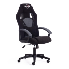 Кресло Tetchair DRIVER флок/ткань, черный/серый, 35/TW-12