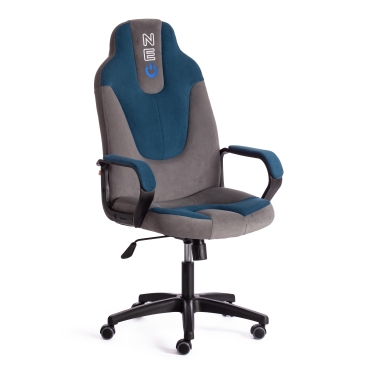 Кресло Tetchair NEO 3 флок , серый/синий, 29/32