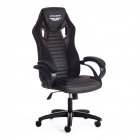 Кресло Tetchair PILOT кож/зам/ткань, черный/черный перфорированный/коричневый, 36-6/36-6/06/36-36/TW-11