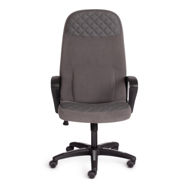 Кресло Tetchair ADVANCE флок/кож/зам , серый/металлик, 29/C 36