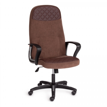 Кресло Tetchair ADVANCE флок/кож/зам , коричневый, 6/36-36