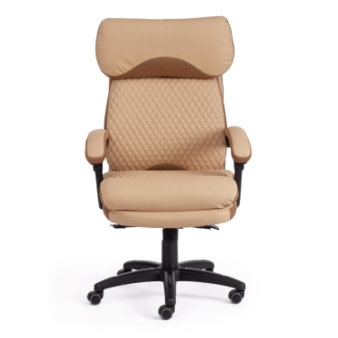 Кресло Tetchair CHIEF кож/зам/ткань, бежевый/бронза, 36-34/21