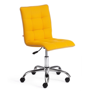 Кресло Tetchair ZERO ткань/кож/зам, желтый/бежевый, TW-27/36-34