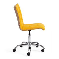 Кресло Tetchair ZERO ткань/кож/зам, желтый/бежевый, TW-27/36-34