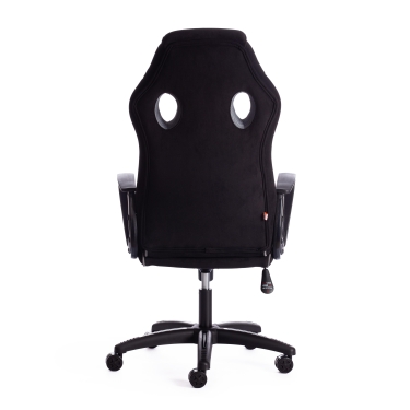 Кресло Tetchair RACER флок/ткань, черный/серый, 35/TW-12/карбон