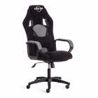 Кресло Tetchair DRIVER 22 флок/ткань, черный/серый, 35/TW-12