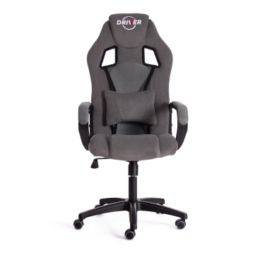Кресло Tetchair DRIVER 22 флок/ткань, серый/серый, 29/TW-12