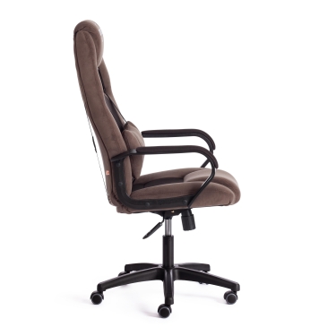 Кресло Tetchair DRIVER 22 флок/ткань, коричневый, 6/TW-24