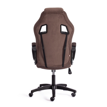 Кресло Tetchair DRIVER 22 флок/ткань, коричневый, 6/TW-24