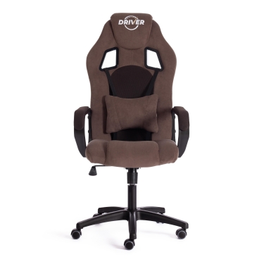 Кресло Tetchair DRIVER 22 флок/ткань, коричневый, 6/TW-24