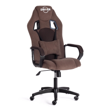 Кресло Tetchair DRIVER 22 флок/ткань, коричневый, 6/TW-24