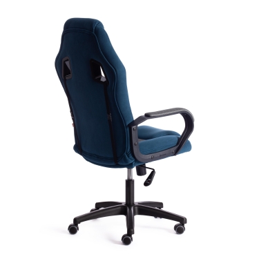 Кресло Tetchair DRIVER 22 флок/ткань, синий/серый, 32/TW-12