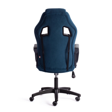 Кресло Tetchair DRIVER 22 флок/ткань, синий/серый, 32/TW-12