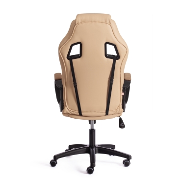 Кресло Tetchair DRIVER 22 кож/зам/ткань, бежевый/бронза, 36-34/TW-21