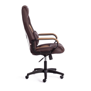 Кресло Tetchair DRIVER 22 кож/зам/ткань, коричневый/бронза, 36-36/TW-21