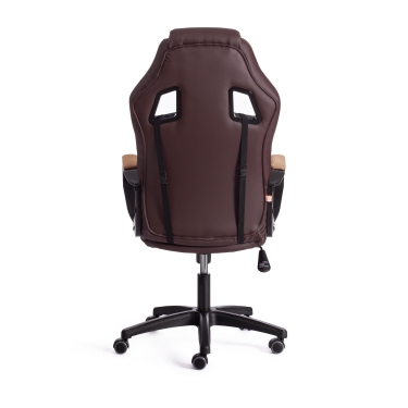 Кресло Tetchair DRIVER 22 кож/зам/ткань, коричневый/бронза, 36-36/TW-21