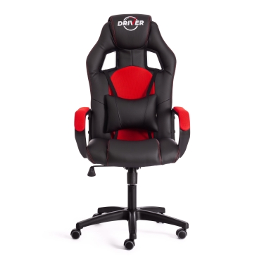 Кресло Tetchair DRIVER 22 кож/зам/ткань, черный/красный, 36-6/TW-08