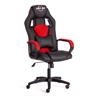 Кресло Tetchair DRIVER 22 кож/зам/ткань, черный/красный, 36-6/TW-08
