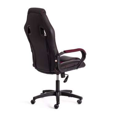 Кресло Tetchair DRIVER 22 кож/зам/ткань, черный/бордо, 36-6/TW-13